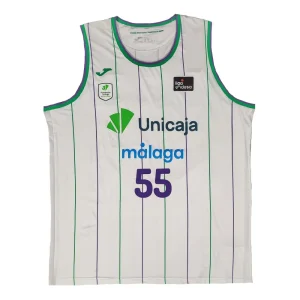 Camiseta Kendrick Perry Unicaja Malaga blanca segunda equipación Liga Endesa 2025 Joma