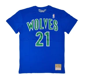 Camiseta Kevin Garnett Minnesota Timberwolves Mitchell & NEss N&N azul