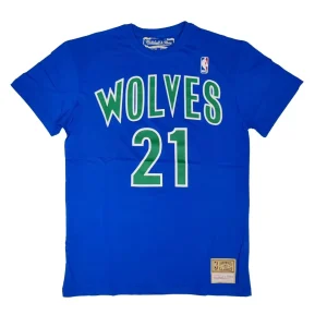 Camiseta Kevin Garnett Minnesota Timberwolves Mitchell & NEss N&N azul