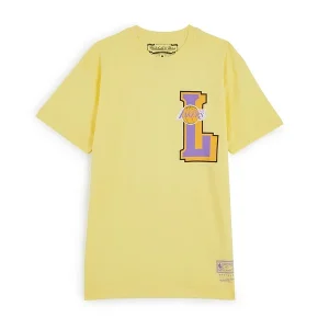 Camiseta Lakers «Big L» – Mitchell & Ness en amarillo