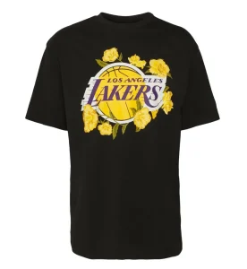 Camiseta Lakers "Floral Graphic" Oversized New Era en Negro *