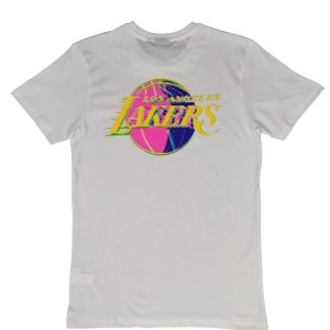 Camiseta Lakers New Era «Nba Neon Graphic» blanca