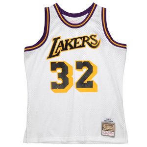 Camiseta Magic Johnson Lakers NBA Reload Swingman Blanca de Mitchell and Ness.