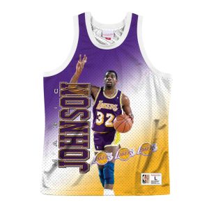 Camiseta Magic Johnson NBA Behind The Back Los Angeles Lakers – Mitchell Ness