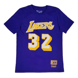 Camiseta Magic Johnson N&N Lakers Mitchell and Ness Junior Morada