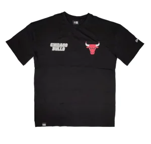Camiseta manga corta Chicago Bulls "NBA Large Graphic BP" Oversized de New Era en Negro