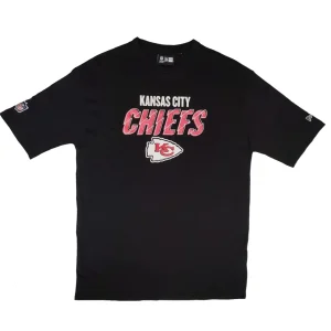Camiseta manga corta Kansas City Chiefs «NFL Script Graphic» Oversized de New Era en Negro