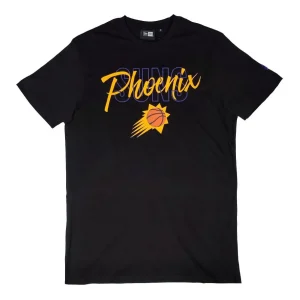 Camiseta manga corta Phoenix Suns «Script» de New Era en Negro