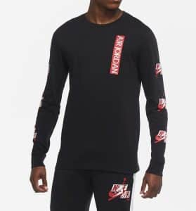 Camiseta Manga Larga Air Jordan  Jumpman Classic negra