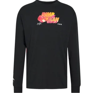 CAMISETA MANGA LARGA JORDAN JUMPMAN NEGRA