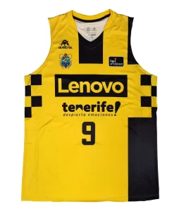 Camiseta Marcelinho Huertas Club Baloncesto Canarias Lenovo Tenerife ACB 2024 Amarilla *