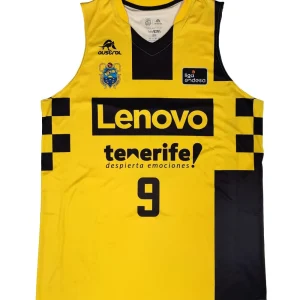 Camiseta Marcelinho Huertas Club Baloncesto Canarias Lenovo Tenerife ACB 2024 Amarilla *