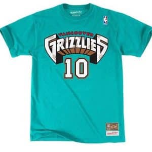 Camiseta Mike Bibby Vancouver Grizzlies Mitchell and Ness N&N verde