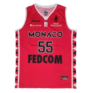 Camiseta Mike James AS Monaco Basket Spalding roja