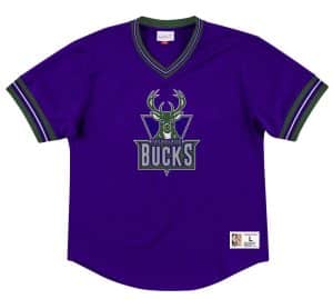 Camiseta Milwaukee Bucks Mesh Crewneck "NBA Unbeaten"  - Mitchell & Ness