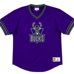 Camiseta Milwaukee Bucks Mesh Crewneck «NBA Unbeaten» – Mitchell & Ness