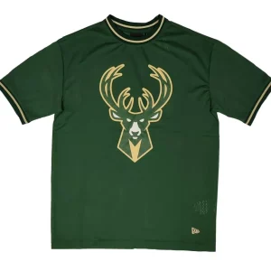 Camiseta Milwaukee Bucks – Nba Mesh Team Logo Oversized New Era – Verde
