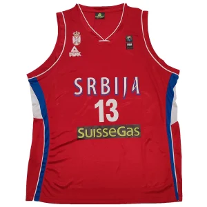 Camiseta Miroslav Raduljica Serbia – Peak World Cup en rojo