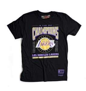Camiseta Mitchell and Ness Lakers Champions Tee Negra