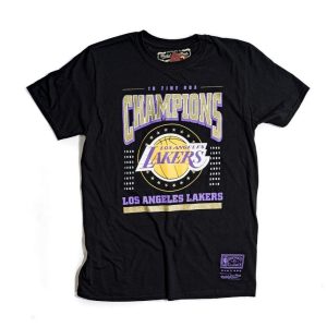 Camiseta Mitchell and Ness Lakers Champions Tee Negra