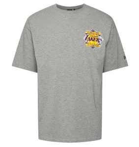 Camiseta "NBA Championship Lakers Back Print Logo" New Era , Oversized en Gris