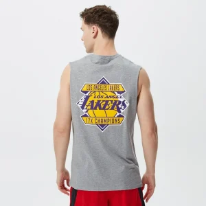 Camiseta «NBA Championship Sleeveless Lakers Back Print Logo» New Era en Gris