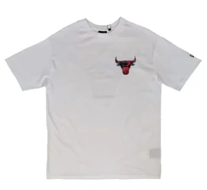 Camiseta "NBA Infill Team Logo Chicago Bulls" New Era , Oversized en Blanco