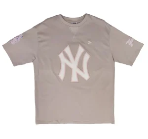 Camiseta New York Yankees World Series Patch Oversized - Beige