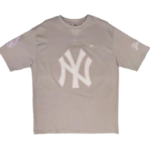Camiseta New York Yankees World Series Patch Oversized – Beige
