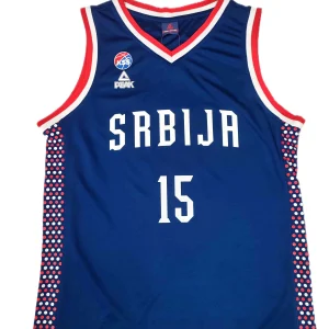 Camiseta Nikola Jokic Serbia – Peak Paris 2024 azul