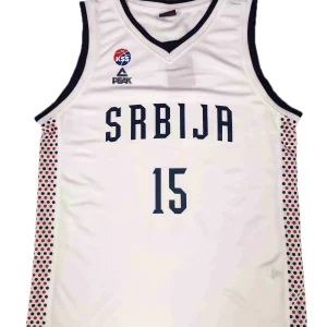 Camiseta Nikola Jokic Serbia – Peak Paris 2024 blanca