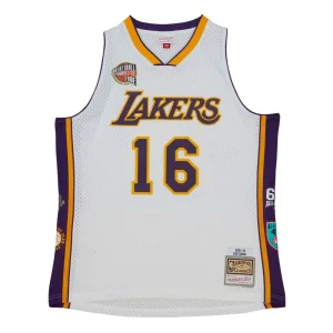 Camiseta Pau Gasol Los Angeles Lakers Swingman «Hall Of Fame» Mitchell and Ness Blanca