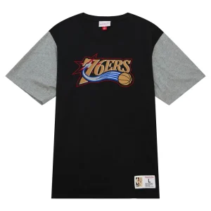 Camiseta Philadelphia 76ers NBA Colorblocked Cotton Mitchell and Ness