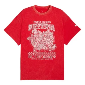 Camiseta Puma Hoops x Tortugas Ninja roja