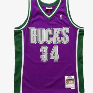CAMISETA RAY ALLEN MILWAUKEE BUCKS 2001-02- SWINGMAN MORADA