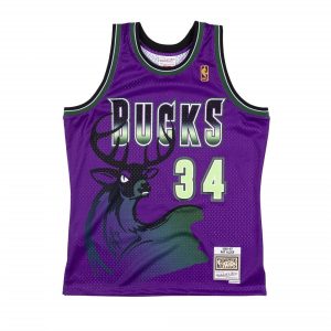 Camiseta Ray Allen Milwaukee Bucks NBA Reload Swingman de Mitchell and Ness.