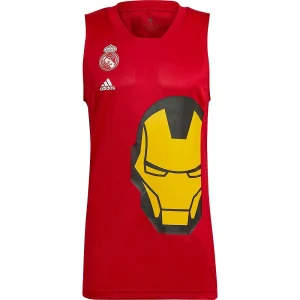 Camiseta Real Madrid Baloncesto «Avengers» Iron Man – Adidas en rojo