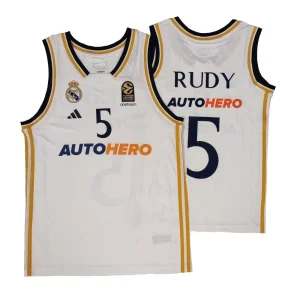 Camiseta Rudy Fernandez Real Madrid Baloncesto Junior – Adidas Home 2023-24 – Euroliga *