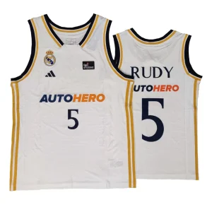 Camiseta Rudy Fernandez Real Madrid Baloncesto Junior – Adidas Home 2023-24 Liga Endesa *