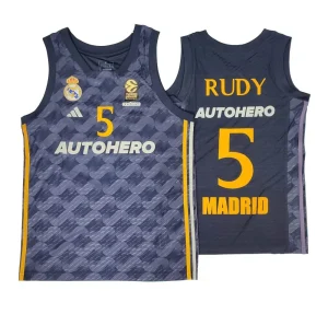 Camiseta Rudy Fernandez Real Madrid Baloncesto Junior - Adidas Segunda Equipacion 2023-24 - Euroliga *