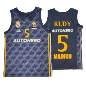Camiseta Rudy Fernandez Real Madrid Baloncesto Junior – Adidas Segunda Equipacion 2023-24 – Euroliga *