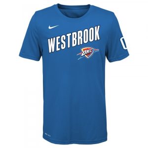 Camiseta Russell Westbrook Oklahoma City Thunder Nike Junior Azul