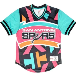Camiseta San Antonio Spurs «NBA Jumbotron» Mesh V-Neck de Mitchell & Ness
