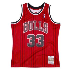 Camiseta Scottie Pippen Chicago Bulls NBA Reload Swingman Roja de Mitchell and Ness.