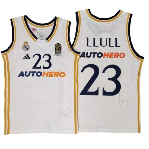 Camiseta Sergio Llull Real Madrid Baloncesto Junior – Adidas Home 2023-24 – Euroliga *