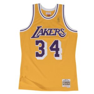 Camiseta Shaquille O´Neal Lakers Swingman 1996-97 – Mitchell and Ness amarilla