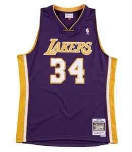 Camiseta Shaquille O´Neal Lakers Swingman 1999-00 - Mitchell and Ness morada