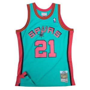 Camiseta Tim Duncan San Antonio Spurs NBA Reload Swingman Verde de Mitchell and Ness.