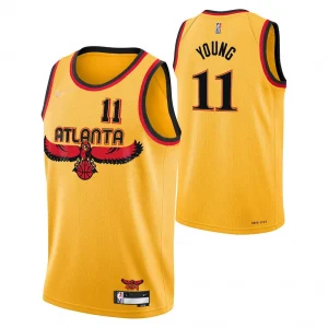 Camiseta Trae Young Atlanta Hawks City Edition Mixtape Nike Swingman – Junior
