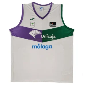 Camiseta Unicaja Malaga Baloncesto Blanca Segunda Equipacion 2023-24 Joma *